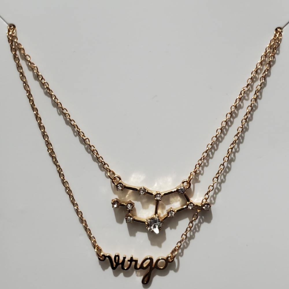 Gold Virgo Constellation Necklace